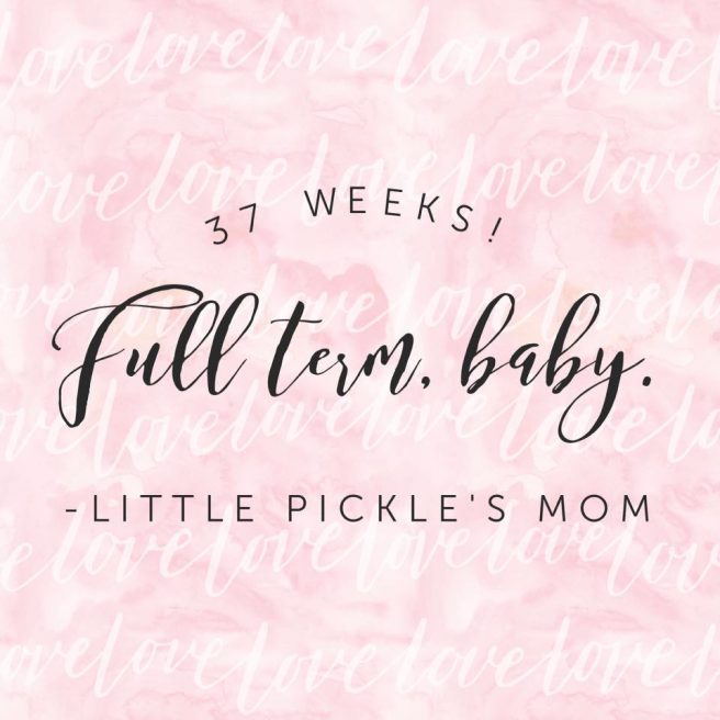 Little Pickle's Mom full term baby