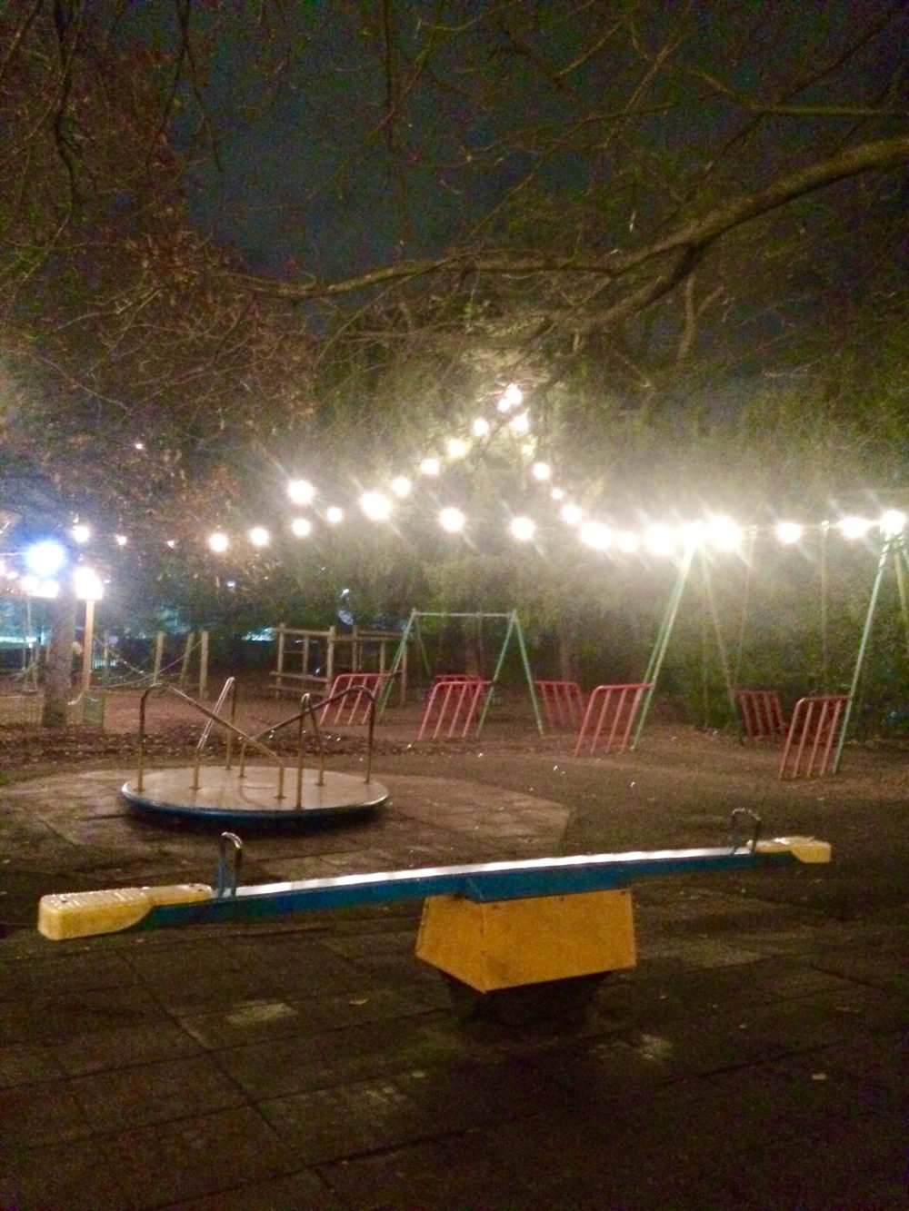 A play on the park in the dark!