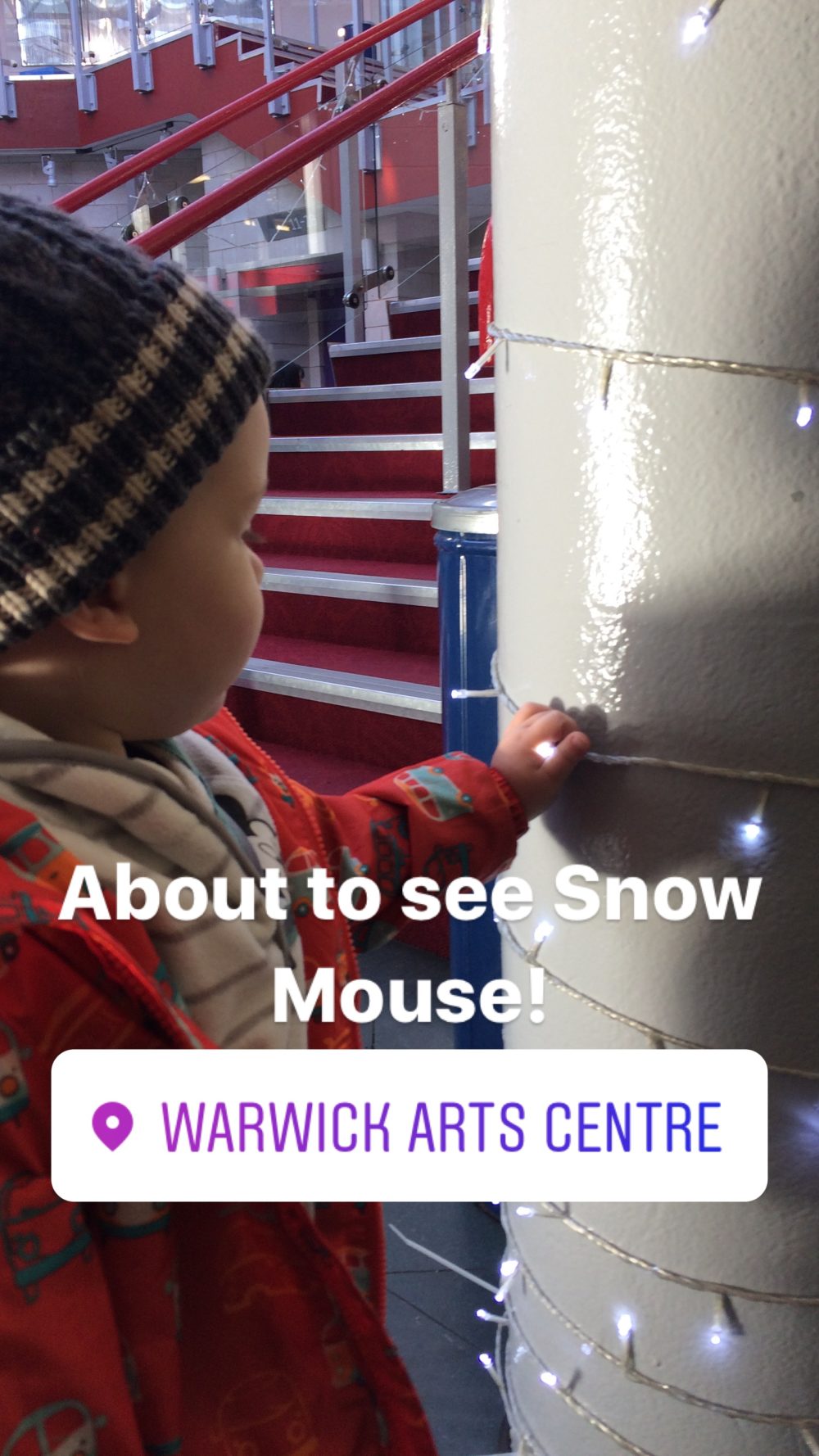 Instagram Story from day out to see Snow Mouse