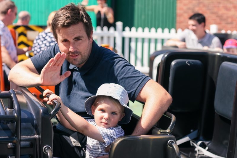 LPD and Pickle on the ride at Thomasland