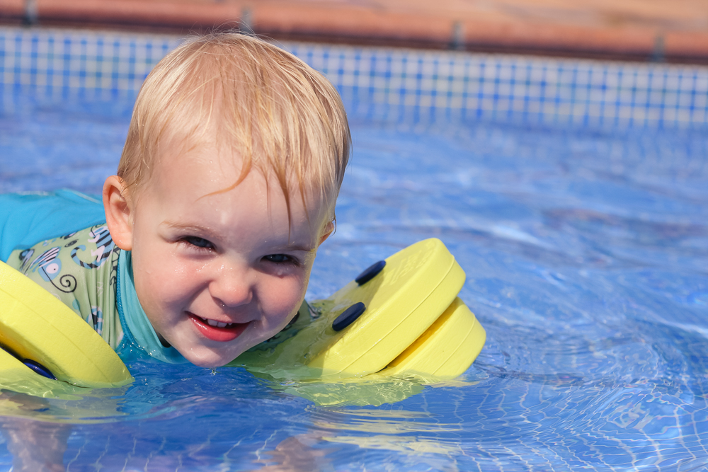 Pickle in the pool at Trevornick