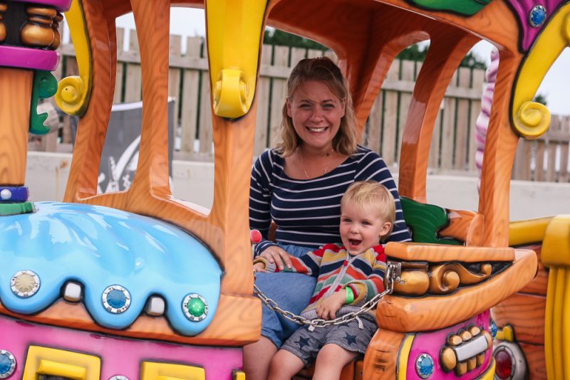 The choo-choo train ride at Holywell Fun Park next to Trevornick Cornwall