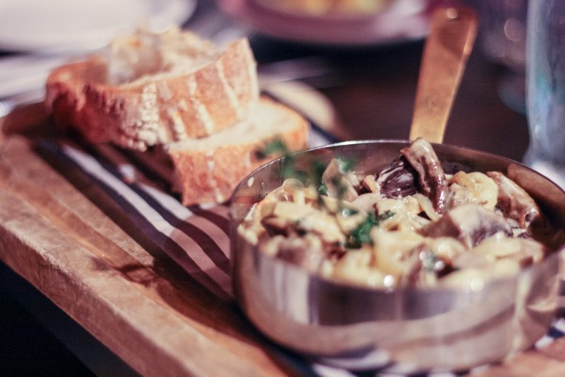 Portobello mushrooms with gorgeous bread