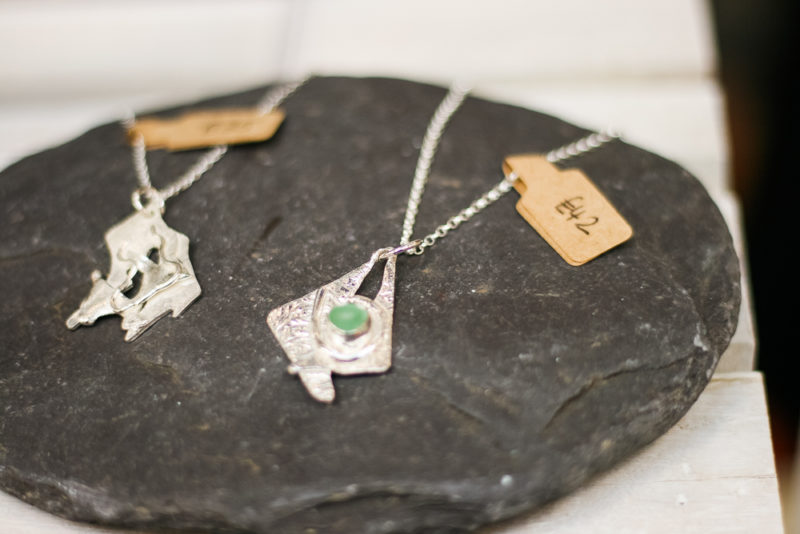 Gorgeous necklace with sea glass gem