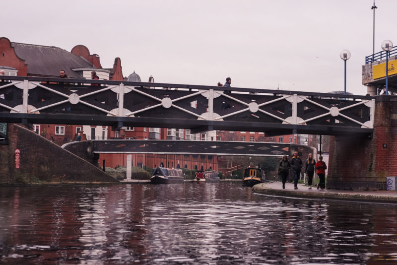 A view of the canal from the narrow boat