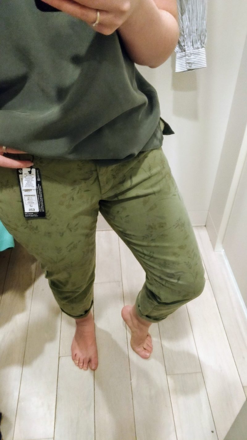Green patterned chinos from Marks & Spencer
