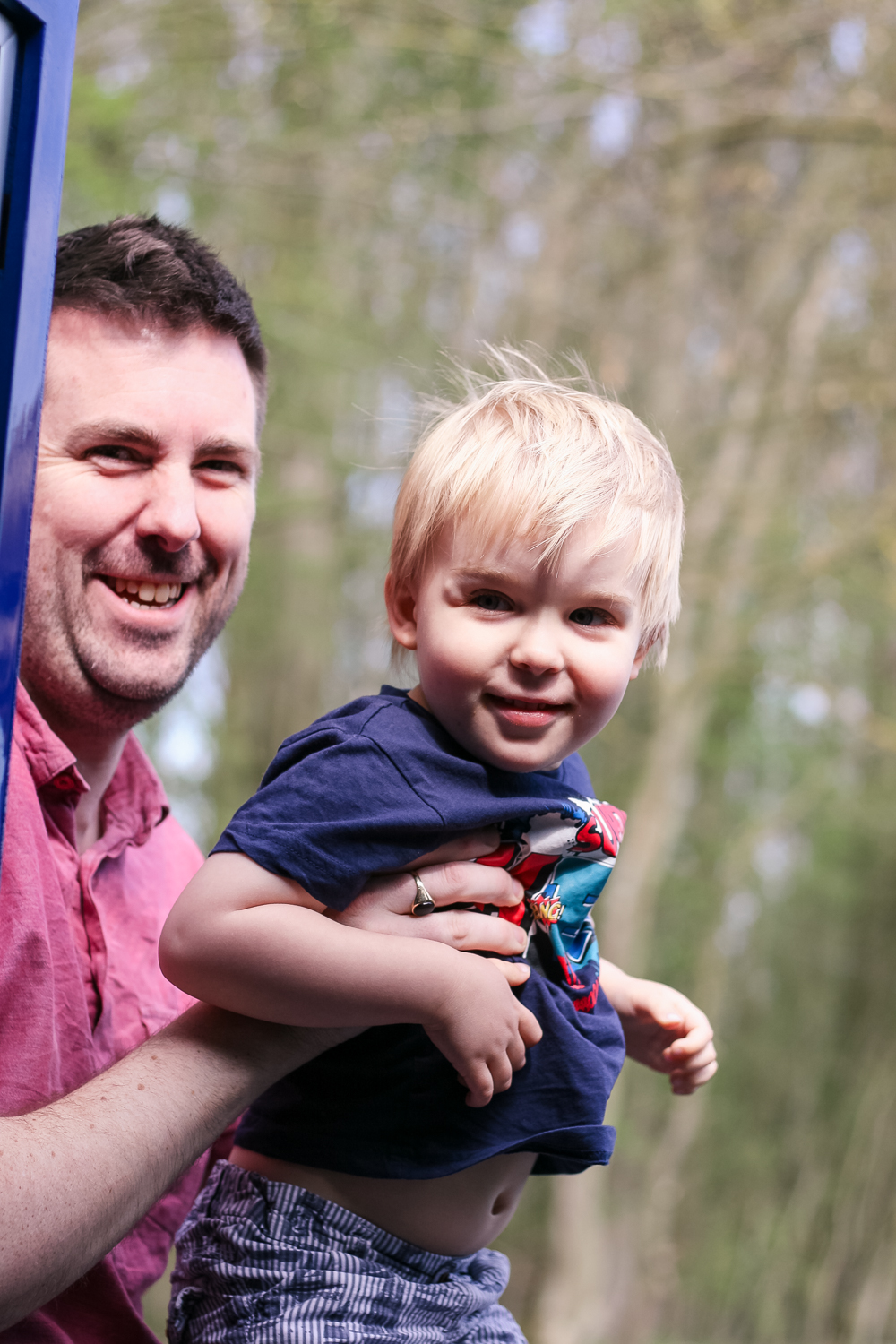 Jim and Pickle having fun sitting at the front of the canal boat