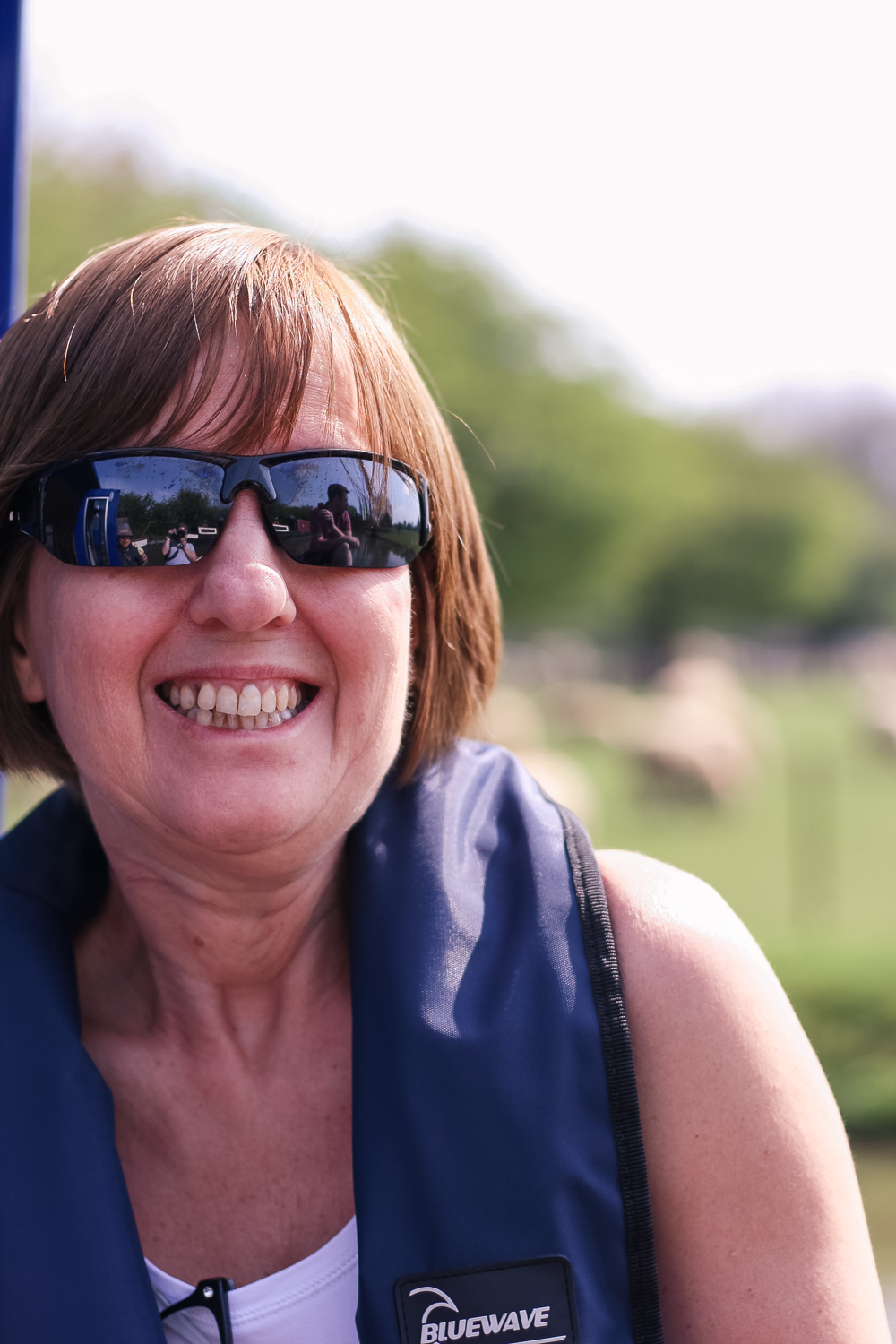 Happy Nanny Pol on the boat