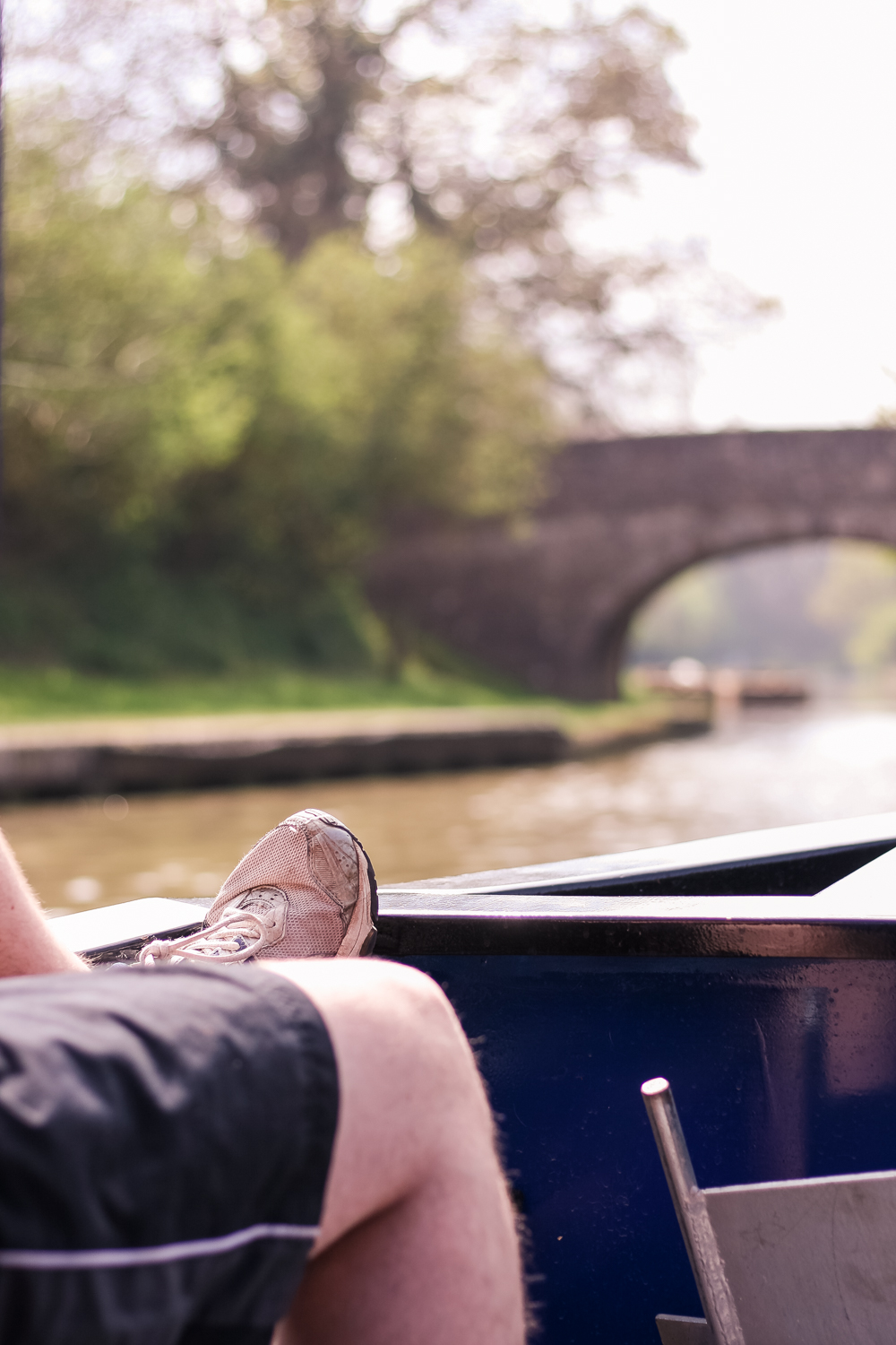 Relaxing on the canal boat