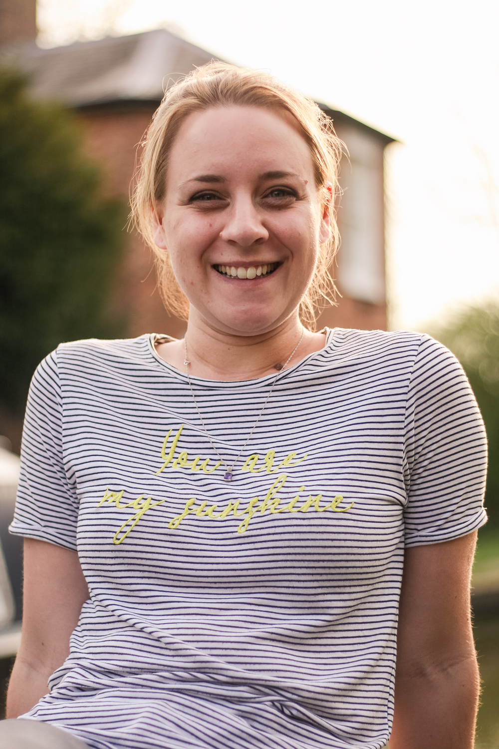 Happy Holly having a lovely day on the canal boat