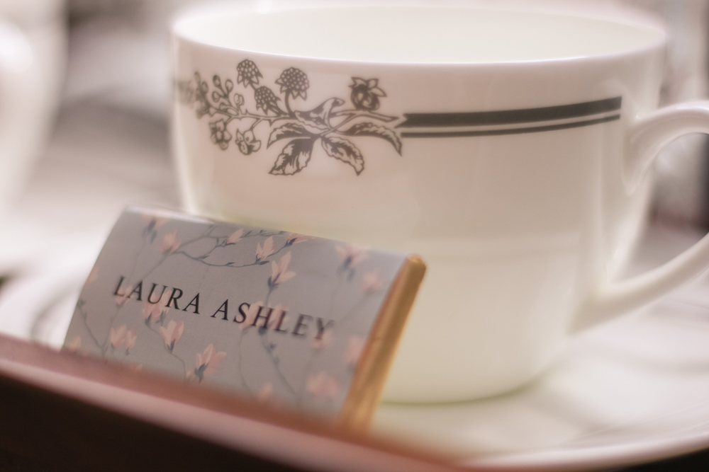 Laura Ashley chocolate on the tea tray
