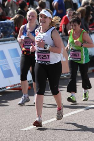 Running Brighton Marathon 2013 free bleeding on period