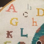 Cross stitch baby elephant alphabet