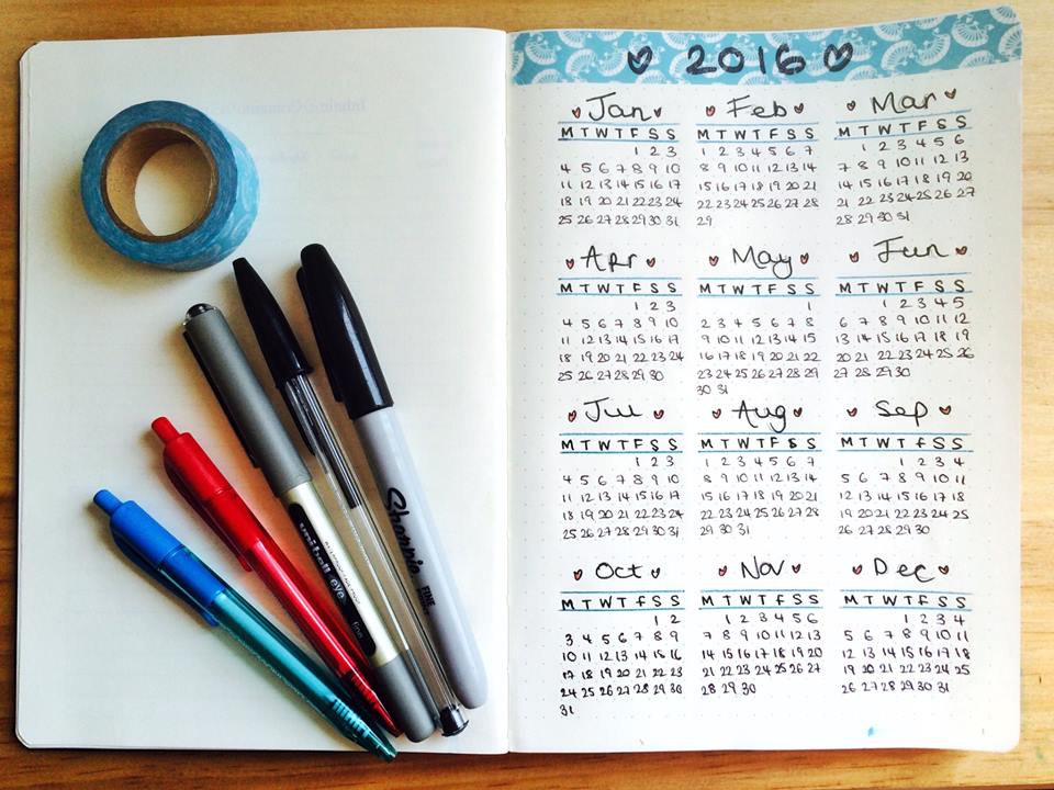 Bullet Journal Calendar - Organized 31