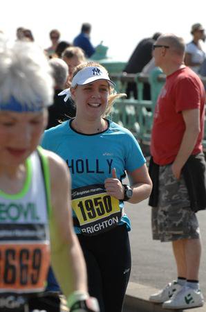 Holly running at the Brighton Marathon in 2011